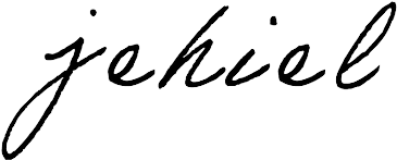 Handwritten 'jehiel'